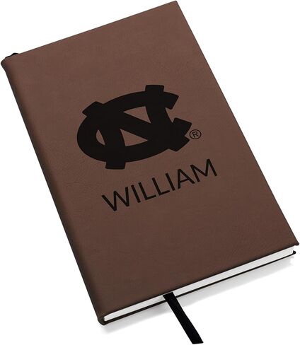 Lifetime Creations Personalized North Carolina Tar Heels Journal (Dark Brown) – Custom Engraved Vegan Leather Writing Notebook, 112 Lined Pages – Officially Licensed Graduation, Basketball Fan, Father’s Day Gift in Saudi Arabia