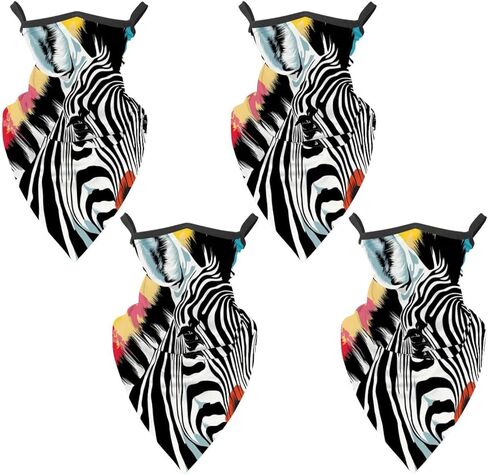 4 Pieces Zebra UV Protector Scarf, Summer Cooling Neck Gaiter for Men/Women in Kuwait
