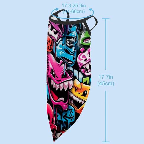 4 Pieces Doodle Balaclava Ski Mask, Motorcycle UV Protector Scarf, Summer Cooling Neck Gaiter for Men/Women in Saudi Arabia