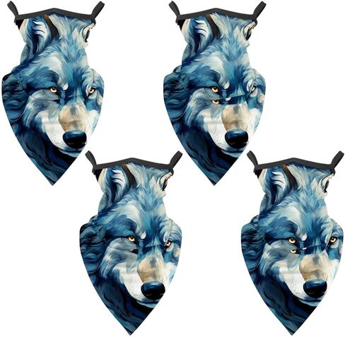 4 قطع غطاء وجه برقبة الذئب للحماية من أشعة الشمس بعامل حماية من أشعة الشمس 50+ قناع وجه للأشعة فوق البنفسجية عاكس للرجال والنساء لصيد الأسماك وركوب الدراجات والمشي لمسافات طويلة in Kuwait