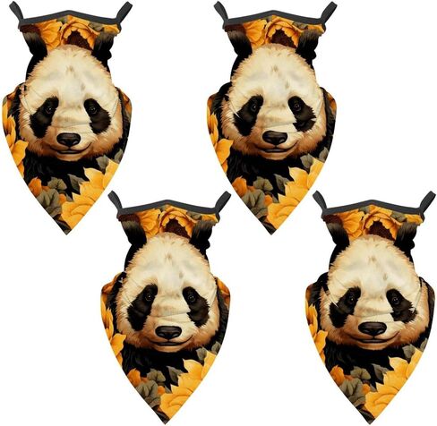 4 Pieces Doodle Balaclava Ski Mask, Motorcycle UV Protector Scarf, Summer Cooling Neck Gaiter for Men/Women in Saudi Arabia