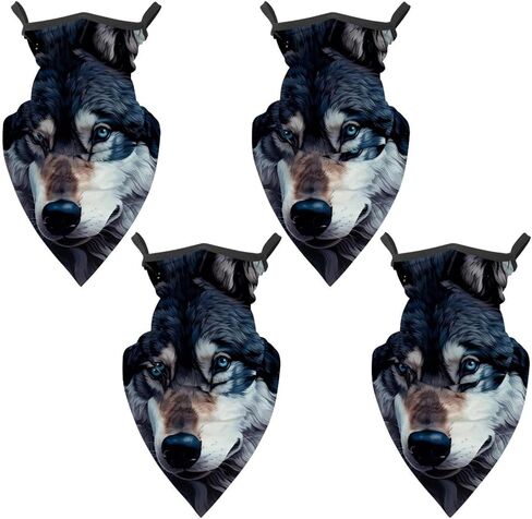 4 قطع من قناع رقبة صيد الذئب - قناع للوجه من الأشعة فوق البنفسجية للحماية من الشمس للرجال والنساء in Kuwait