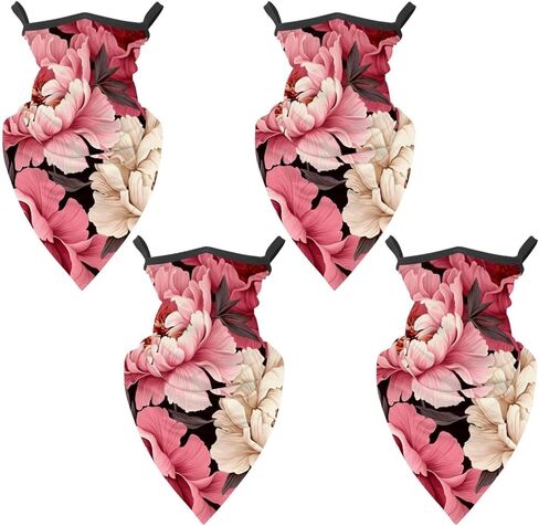 4 قطع صيفية للحماية من الأشعة فوق البنفسجية، قناع تبريد للرقبة، قناع للوجه، وشاح واقي من الشمس، باندانا قابلة للتنفس، الفاوانيا in Kuwait