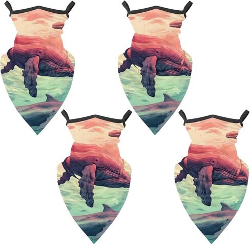 4 قطع من قناع الرقبة لصيد السمك على شكل تمساح وعباد الشمس - قناع وجه من الأشعة فوق البنفسجية للحماية من الشمس للرجال والنساء in Kuwait