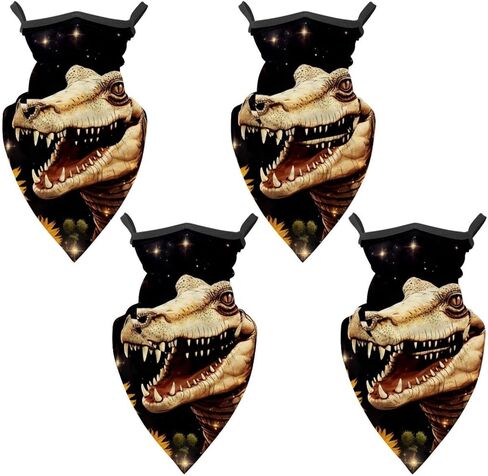 4 Pack Crocodile Starry Sunflower Fishing Neck Gaiter - UV Face Mask Sun Protection for Men & Women in Saudi Arabia