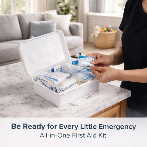 مجموعة الإسعافات الأولية المكونة من 140 قطعة، لوازم الطوارئ المحمولة للمنزل، السيارة، السفر، التخييم، المشي لمسافات طويلة، الرياضة، المكتب، المركبات، في الهواء الطلق in Kuwait