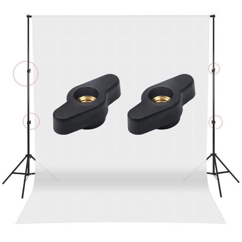 20 Pack 1/4"-20 Wing Knobs, Black T-Handle Threaded Clamping Knob with Through Hole in Saudi Arabia