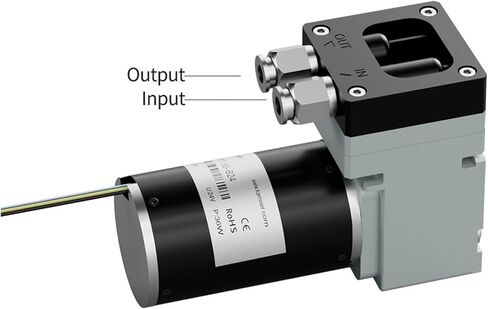 8.5L/min HLVP11.96 مضخة فراغية بحاجز DC24 مضخة هواء بدون فرش ضغط إيجابي 0.25Mpa ، تحكم PWM in Kuwait