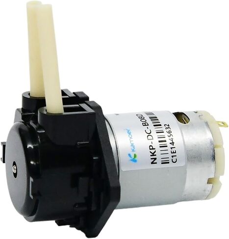 مضخة تمعجية منخفضة التدفق 47 مل/دقيقة NKP مضخة جرعات محرك تيار مستمر 12 فولت مع مصدر طاقة (5.2~90 مل/دقيقة، 3 دوارات، لون أزرق)(NKP-DC-B08D(أسود)) in Kuwait