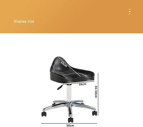 Ergonomic Saddle Chair with Wheels – Height Adjustable Swivel Rolling Stool for Clinic, Dentist, Salon & Office(Black) in Saudi Arabia