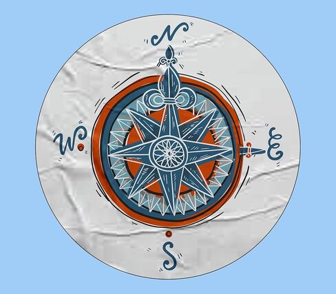 Leetprints Laminated Vinyl Decal for Fancy Compass Rose - Multiple Sizes, Market-Leading Stickers in Saudi Arabia
