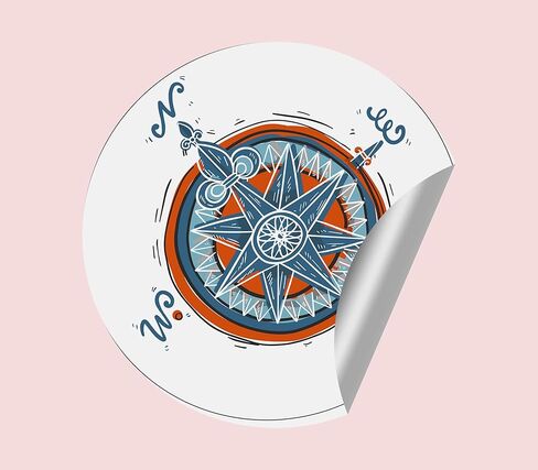 Leetprints Laminated Vinyl Decal for Fancy Compass Rose - Multiple Sizes, Market-Leading Stickers in Saudi Arabia