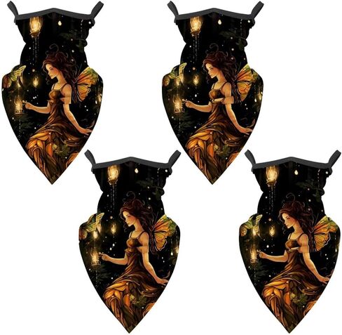 4 Pieces Cooling Neck Gaiter Face Cover for Sun Protection Firefly Face Mask Reflective for Men Women Fishing Cycling Hiking in Kuwait