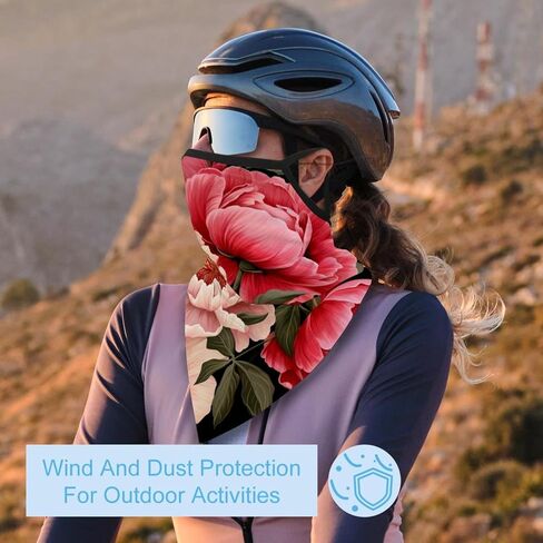 4 Pieces Peony Balaclava Ski Mask, Motorcycle UV Protector Scarf, Summer Cooling Neck Gaiter for Men/Women in Kuwait