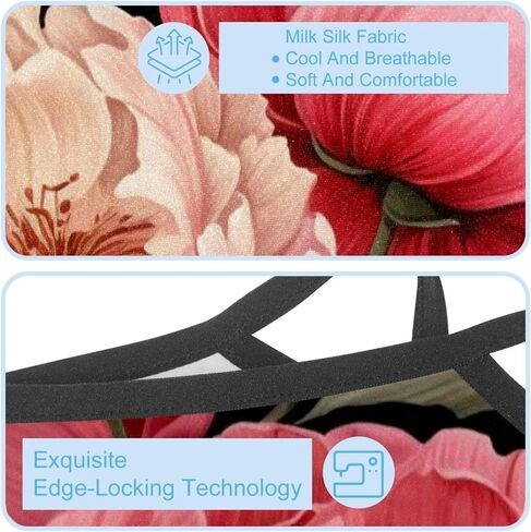 4 Pieces Peony Balaclava Ski Mask, Motorcycle UV Protector Scarf, Summer Cooling Neck Gaiter for Men/Women in Kuwait