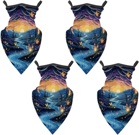 4 Pieces Firefly UV Protector Scarf, Summer Cooling Neck Gaiter for Men/Women in Saudi Arabia
