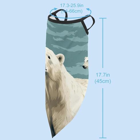 4 Pack White Bear Neck Gaiter Face Cover Scarf, Breathable Sun & Wind-proof for Skiing Fishing Hiking Cycling in Saudi Arabia