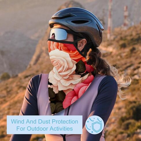 4 Pack Rose Neck Gaiter Face Cover Scarf, Breathable Sun & Wind-proof for Skiing Fishing Hiking Cycling in Saudi Arabia