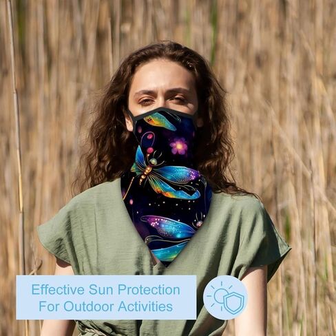 4 Pack Firefly Neck Gaiter Face Scarf Cover Sun Protection Balaclava Cloth Bandanas with Ear Loops in Saudi Arabia