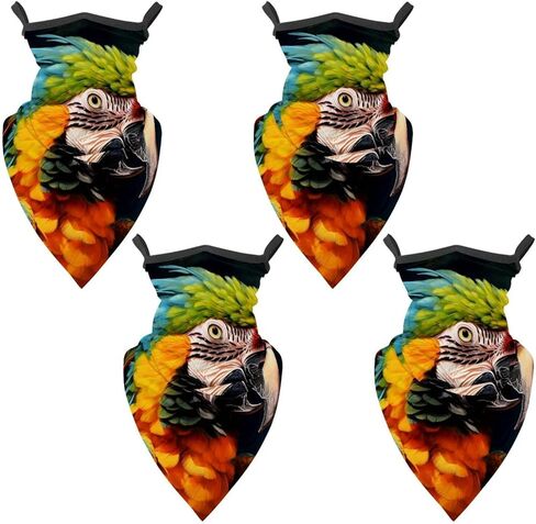 4 Pack Parrot Neck Gaiter Face Cover Scarf, Breathable Sun & Wind-proof for Skiing Fishing Hiking Cycling in Saudi Arabia