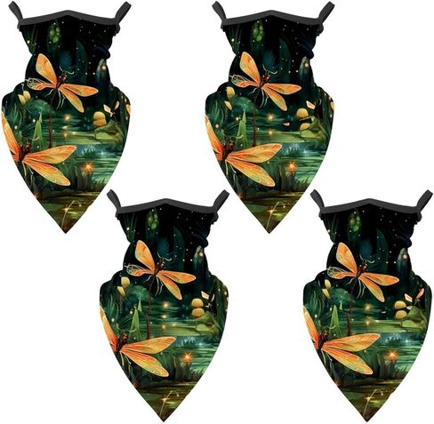 4 Pack Firefly Neck Gaiter Face Scarf Cover Sun Protection Balaclava Cloth Bandanas with Ear Loops in Saudi Arabia