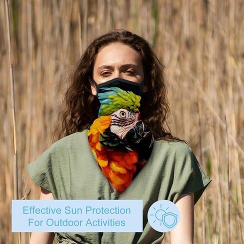 4 Pack Parrot Neck Gaiter Face Cover Scarf, Breathable Sun & Wind-proof for Skiing Fishing Hiking Cycling in Saudi Arabia