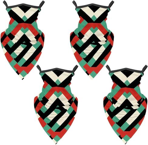 4 قطع من قناع الوجه باندانا للرقبة الفلسطينية، وشاح تبريد الشمس غطاء التمساح للرجال والنساء in Kuwait