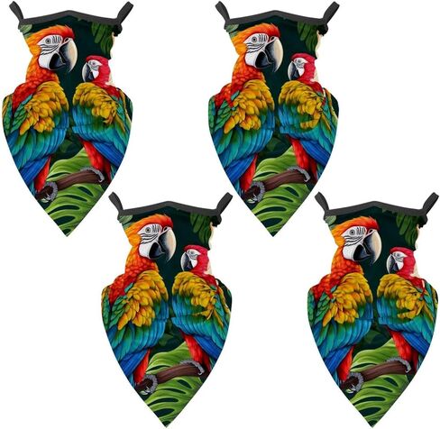 4 قطع من وشاح غطاء الوجه برقبة الببغاء، مسامي للشمس والرياح للتزلج وصيد الأسماك والمشي لمسافات طويلة وركوب الدراجات in Kuwait