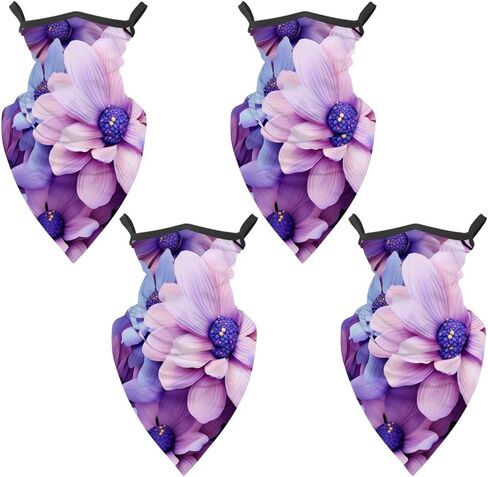 4 Pieces Summer UV Protection Cooling Neck Gaiter Face Clothing Neck Gaiter Mask Scarf Sunscreen Breathable Bandana, Rose in Kuwait