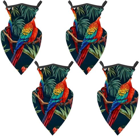 4 Pack Parrot Neck Gaiter Face Cover Scarf, Breathable Sun & Wind-proof for Skiing Fishing Hiking Cycling in Saudi Arabia