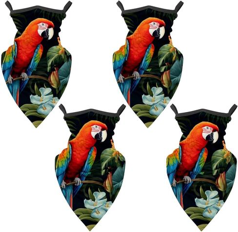 4 Pack Parrot Neck Gaiter Face Cover Scarf, Breathable Sun & Wind-proof for Skiing Fishing Hiking Cycling in Saudi Arabia