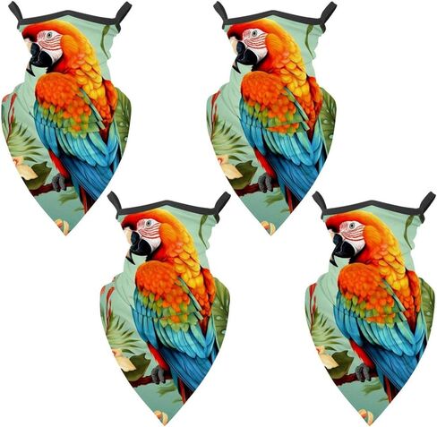 4 Pack Parrot Neck Gaiter Face Cover Scarf, Breathable Sun & Wind-proof for Skiing Fishing Hiking Cycling in Saudi Arabia