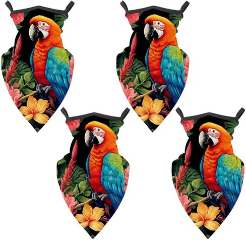 4 Pack Parrot Neck Gaiter Face Cover Scarf, Breathable Sun & Wind-proof for Skiing Fishing Hiking Cycling in Saudi Arabia