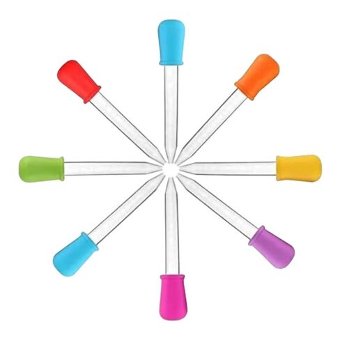 8 Pack Liquid Droppers Silicone 5ml Clear Liquid Medicine Eye Dropper with Bulb Tip for Kids Candy Mold in Saudi Arabia