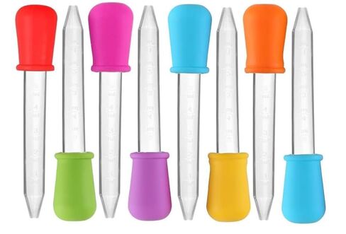 8 Pack Liquid Droppers Silicone 5ml Clear Liquid Medicine Eye Dropper with Bulb Tip for Kids Candy Mold in Saudi Arabia