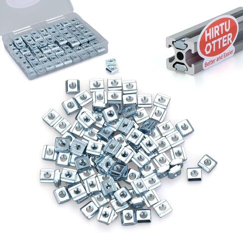 80 PCS M6 Sliding T-Nuts for 2020/2040/2060 Series Aluminum Extrusion Profiles | Nickel-Plated | Corrosion-Resistant Slide-in Nuts for V-Slot/T-Slot Systems & 3D Printing DIY in Saudi Arabia