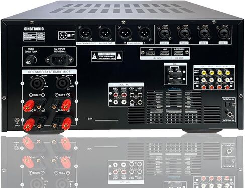 وحدة تحكم رقمية احترافية من SINGTRONIC KA-4000Pro DJ/KJ بقدرة 4000 وات DSP مضخم خلط كاريوكي، وظيفة HDMI، وظيفة التسجيل، وظيفة المعادل، وظيفة بلوتوث إرسال/استقبال من الأجهزة الذكية in Kuwait