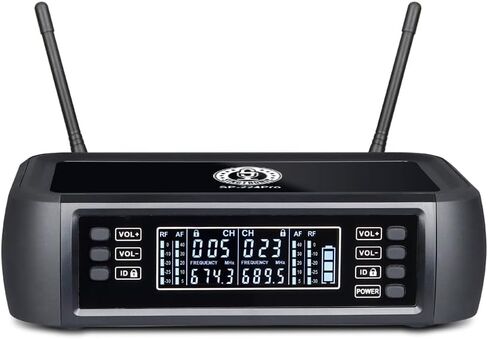 نظام ميكروفون لاسلكي رقمي قابل للشحن من SINGTRONIC SP-224Pro | بطارية ليثيوم مدمجة، مضادة للعواء، لا حاجة لمنفذ طاقة، ميكروفون كاريوكي بدون استخدام اليدين للاستخدام في الهواء الطلق in Kuwait