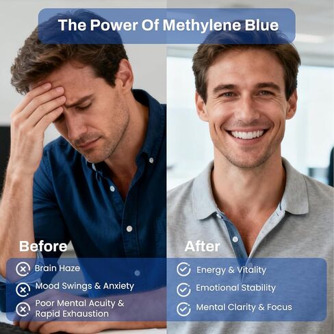 قطرات الميثيلين الزرقاء من الدرجة الصيدلانية، درجة نقاء عالية 99.99% أزرق الميثيلين للبشر، أزرق الميثان للبشر من درجة USP، مكمل 1% مع قطارة، خالٍ من الفورمالديهايد وخالي من الكحول، للسفر المحمول، 60 مل in Kuwait