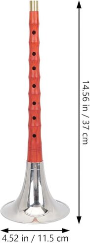 أداة Suona الخشبية المبتدئة D مفتاح أداة الرياح الصينية التقليدية مع القصب وحقيبة واقية لممارسة الموسيقى العرقية، لون عشوائي in Kuwait