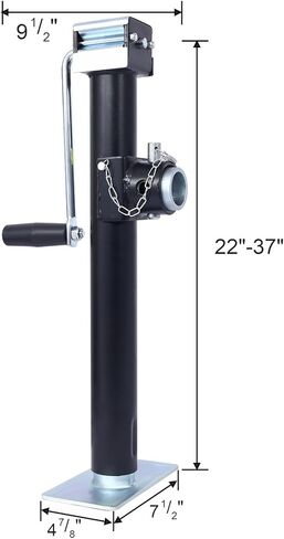 مقبس مقطورة دوار ملحوم بوزن 5000 رطل، مقبس لسان مثبت على الأنابيب مع سفر عمودي 15-1/2 بوصة، مقبس مقطورة رياح جانبية شديدة التحمل لمقطورات RV والقوارب والمرافق in Kuwait