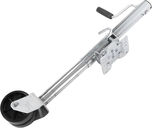 جاك مقطورة القارب، جاك دوار بسعة 1500 رطل مع عجلة مزدوجة ومقبض مريح، جاك لسان مقطورة رفع 254 مم لخيول RV ومقطورات المرافق in Kuwait