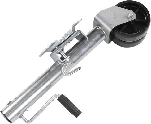 جاك مقطورة القارب، جاك دوار بسعة 1500 رطل مع عجلة مزدوجة ومقبض مريح، جاك لسان مقطورة رفع 254 مم لخيول RV ومقطورات المرافق in Kuwait