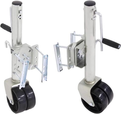 Swivel Trailer Jack with 6 Inch Dual Wheels 1500 Lbs Capacity Heavy Duty Boat Trailer Jack Swing Back Anti Rust Double Wheels Trailer Tongue Jack for RV Camper Utility Aessories in Saudi Arabia