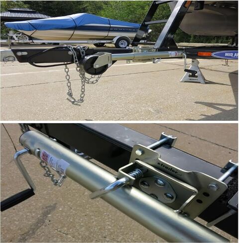 Swivel Trailer Jack with 6 Inch Dual Wheels 1500 Lbs Capacity Heavy Duty Boat Trailer Jack Swing Back Anti Rust Double Wheels Trailer Tongue Jack for RV Camper Utility Aessories in Saudi Arabia
