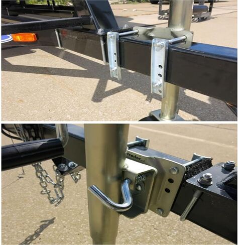 Swivel Trailer Jack with 6 Inch Dual Wheels 1500 Lbs Capacity Heavy Duty Boat Trailer Jack Swing Back Anti Rust Double Wheels Trailer Tongue Jack for RV Camper Utility Aessories in Saudi Arabia