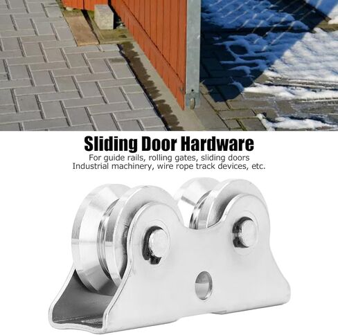 Wheel V Shaped with Bracket, Sliding Gate Track Wheel, 45 Steel Inverted Track Rolling Wheel for Sliding Doors and Rolling Gates, Double Wheel with Load Bearing in Kuwait