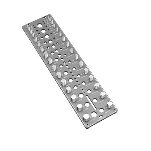 أداة قياس حجم المسمار 51 في 1 ومدقق الخيوط، 32 متريًا و32 SAE مقياس خيط الصواميل والمسمار مع 19 مدقق لقمة الحفر، مخطط حجم المسمار الألومنيوم المشغول باستخدام الحاسب الآلي، معيار Go/No-Go ANSI، قاعدة مضادة للانزلاق in Kuwait