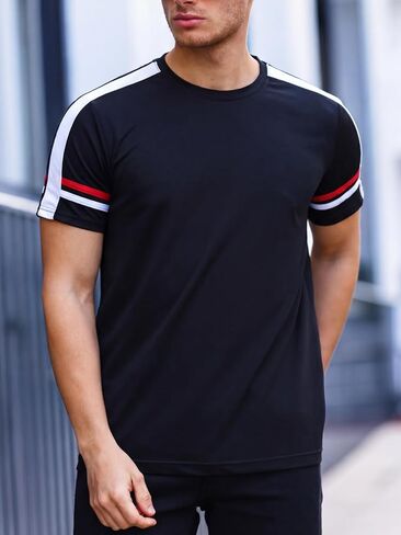 Mens Athletic Shirt Short Sleeve Shirt Ideal for Sports and Casual Wear Breathable and Lightweight Performance Apparel in Saudi Arabia