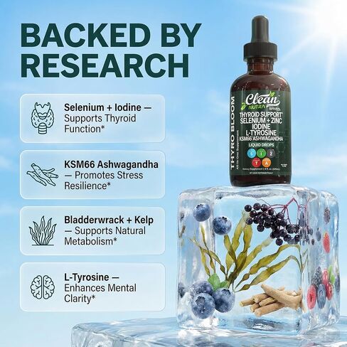 قطرات ملحق السائل التغذية النظيف-2 عبوة-مع الزنك ، L-tyrosine و Ashwagandha in Kuwait